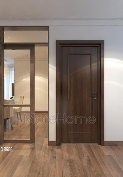  Cửa gỗ óc chó chung cư Gardenia hiện đại